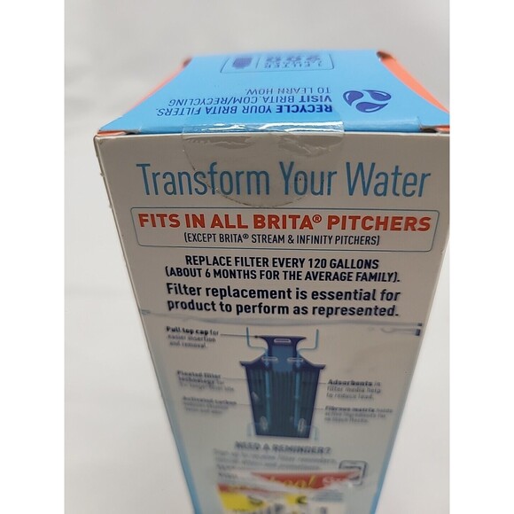 Brita Longlast Water Filter Replacement Filters Pitcher Dispensers 3x Longer New - Picture 8 of 14